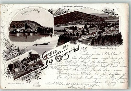 Georgenthal 1895 Schiesshaus Klosterruine
