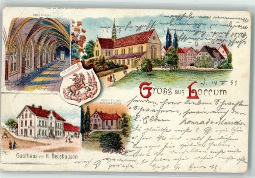 Loccum 1899 Heiliger St. Georg Gasthaus Beushausen Kreuzgang