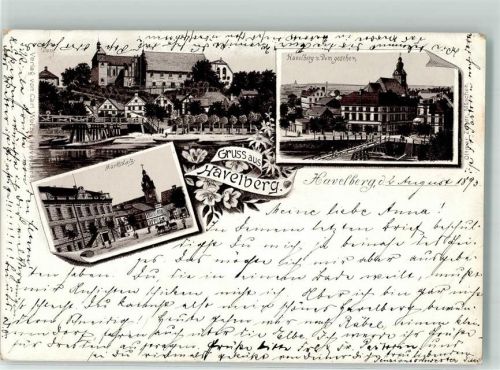 Havelberg 1893 Vorläufer Marktplatz St. Laurentius-Kirche Verlag Ottmar Zieher-München