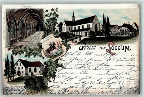 Loccum 1897 Kreuzgang Kloster Haupttor mit Georgskapelle