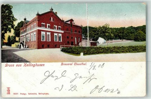 Kellinghusen 1906 Gasthaus Brauerei Clausthal