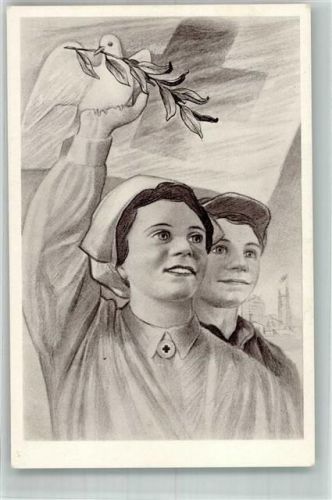 Prag Rotes Kreuz Taube Prag 1952