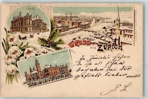 Zürich 1896 Theater Neue Tonhalle