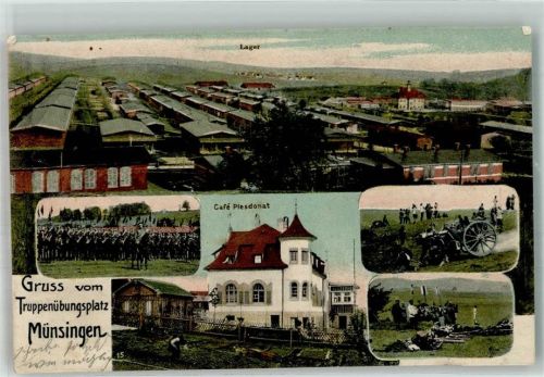 Münsingen 1911 Truppenübungsplatz Lager Cafe Plesdonat