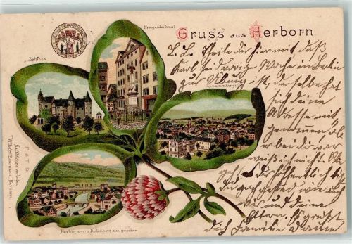 Herborn Schloss Kriegerdenkmal Brücke Blume Blatt