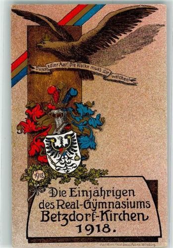 Betzdorf 1918 die Einjährigen des Real-Gymnasiums Wappen