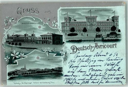 Avricourt 1899 Bahnhof Beamtenkolonie