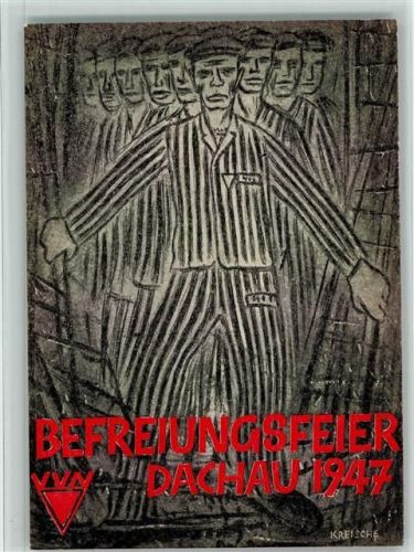 Befreiung Dachau - Sonderstempel Dachau Gedächtniskundgebung 1947