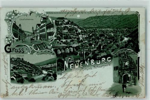 Neuenbürg 1900 Hauptstraße Vorstadt Schlosstor