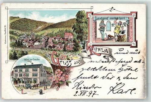 Ruhla 1897 Hotel Zur Traube Landgraf werden hart Schmied