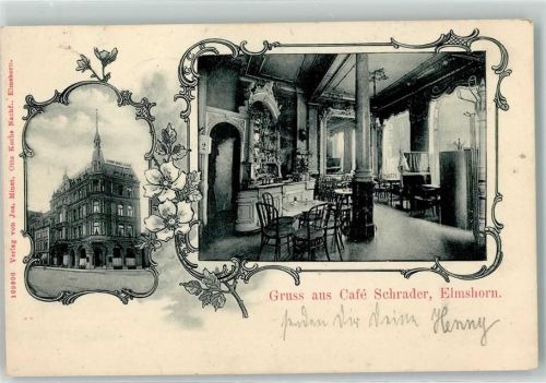 Elmshorn 1906 Gasthaus Cafe Schrader
