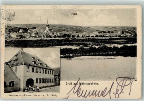 Mainstockheim 1919 Gasthaus zum goldenen Löwen