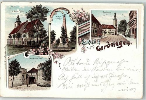 Gardelegen St. Marienkirche Salzwedeler Tor Kriegerdenkmal Rathaus