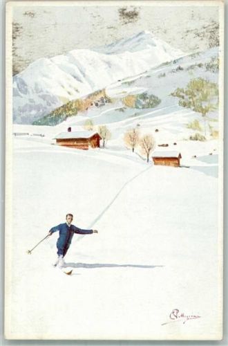 Verlag Vouga & Cie Nr. 145 Skifahrer auf einem Ski