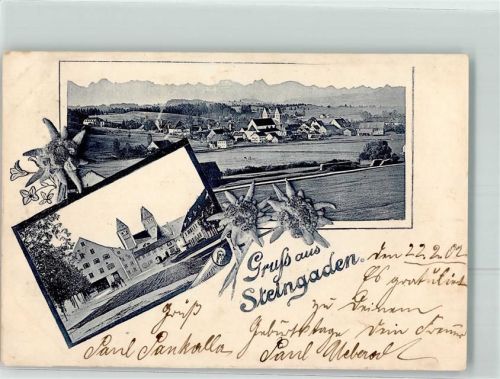 86989 W8924 Steingaden , Oberbay 1902 - Edelweiß Marktplatz