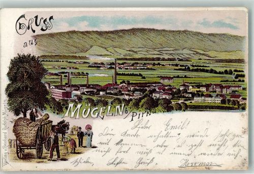 Mügeln 1898 Heuernte Fabrik