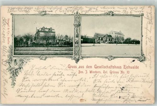 Grünau 1902 Gesellschaftshaus Eichwald