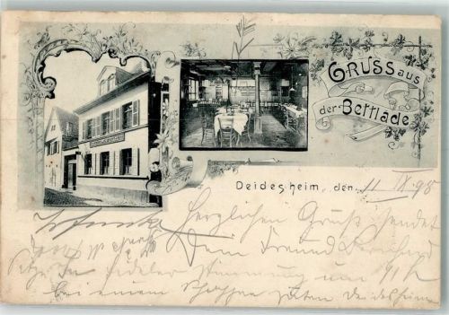 67146 W6705 Deidesheim 1898 - Gasthaus Bettlade Gastraum