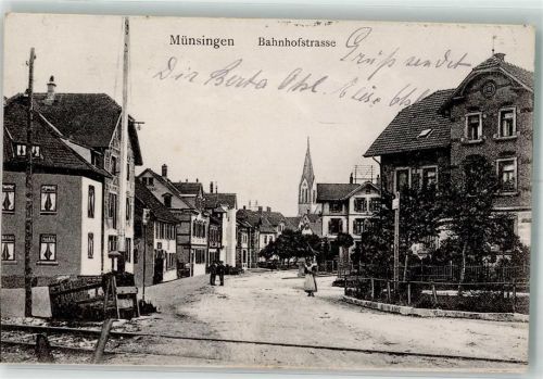 Münsingen Bahnhofstraße Bahnübergang
