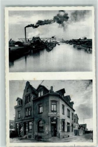 Rheinau Rhein Hafen Geschäftshaus mit Gasthaus