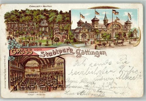 Göttingen 1899 Concert-Garten Stadtpark