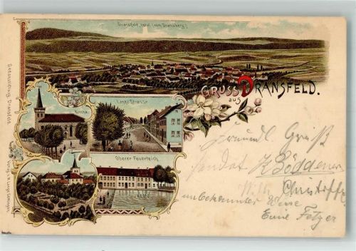 Dransfeld 1901 Lange Straße Oberer Feuerteich Dorfkirche