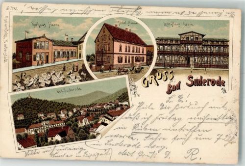 Bad Suderode 1897 Kurhaus Heene Hotel Heene Logierhaus Heene