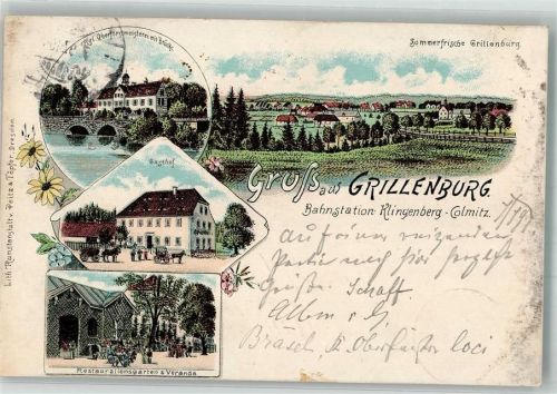 Grillenburg 1897 Kgl. Oberforstmeisterei Gasthaus