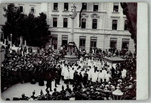 Wels Mariensäule Minoritenplatz Ort handschriftlich