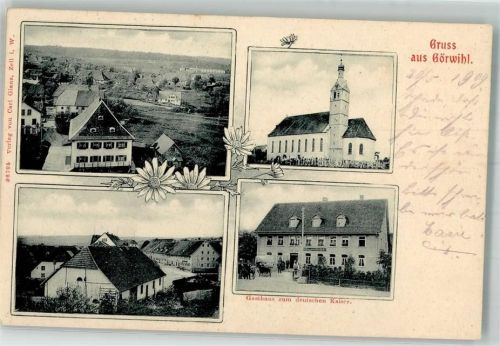 Görwihl 1909 Dorfkirche Gasthaus zum deutschen Kaiser