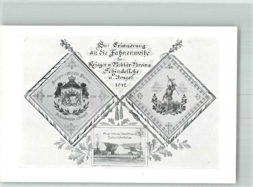 Schindellohe Fahnenweihe des Krieger u. Militärs Vereins Schindellohe 1912