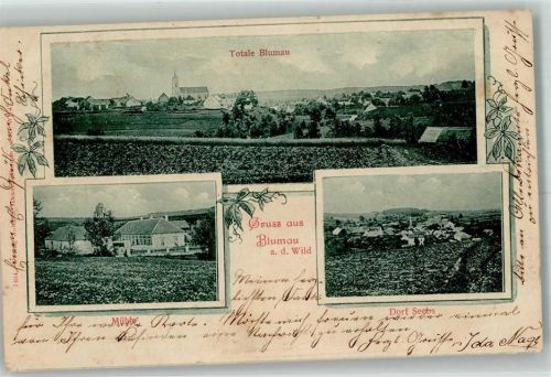 3762 Blumau an der Wild 1901 - Mühle Dorf Seebs