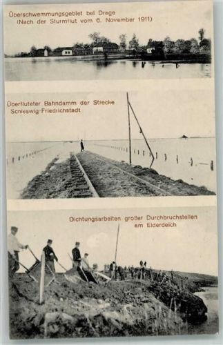 Drage Überschwemmungsgebiet n.d. Sturmflut v. 6.11.1911