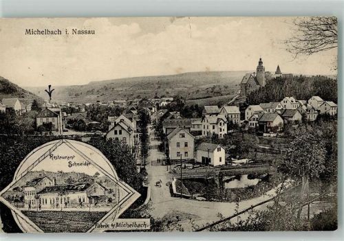 Michelbach 1922 Gasthaus Schneider Fabrik