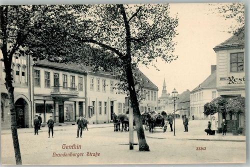 Genthin Brandenburger-Straße Fuhrwerk Gasthaus