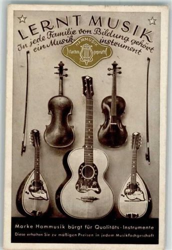 Werbung Marke Hammusik Geige Gitarre