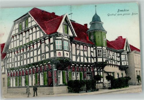 Beeskow 1908 Gasthaus zum grünen Baum