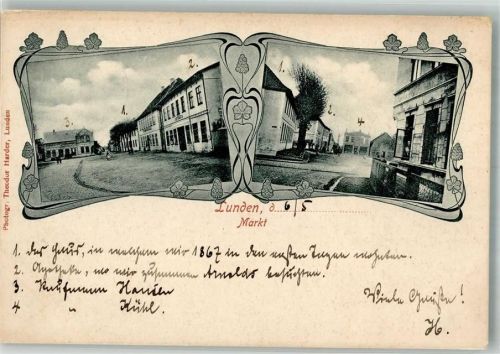 Lunden 1903 Dorfplatz Dorfstrasse