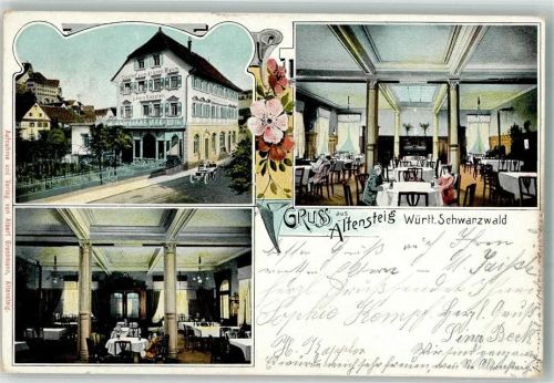 Altensteig 1904 Gasthaus zum grünen Baum Oldtimer