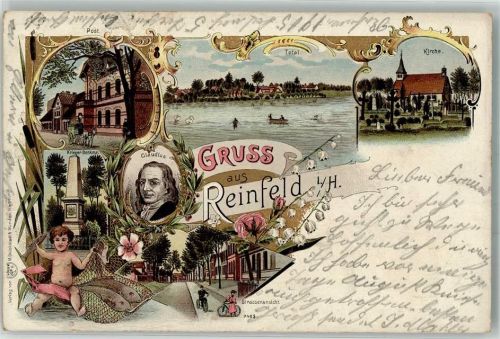 Reinfeld 1905 Post Kriegerdenkmal Kirche Glaudius