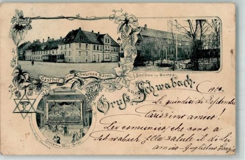 Schwabach 1900 Gasthaus zum schwarzen Bären