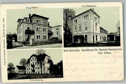 Kreischa 1915 Sanatorium Dr. Bartels Villa Adam Villa Valentin Villa Eissrig