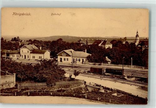 01936 O8293 Königsbrück Foto AK Bahnhof