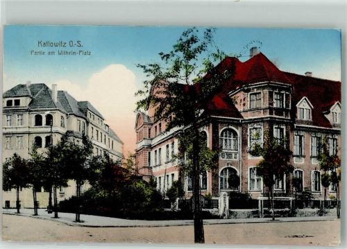 Kattowitz Katowice 1915 Foto AK Wilhelmplatz