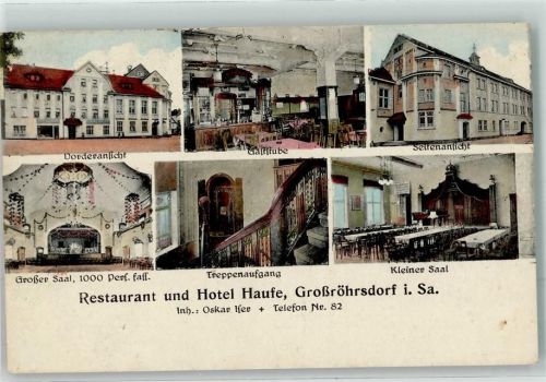 01900 O8501 Großröhrsdorf , OL 1919 - Hotel Gasthaus Haufe