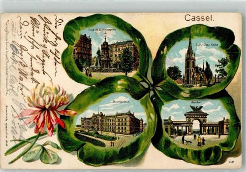 Kassel 1904 Passepartout Blatt Justizpalast Auetor Lutherische Kirche Friedrich Wilhelmsplatz