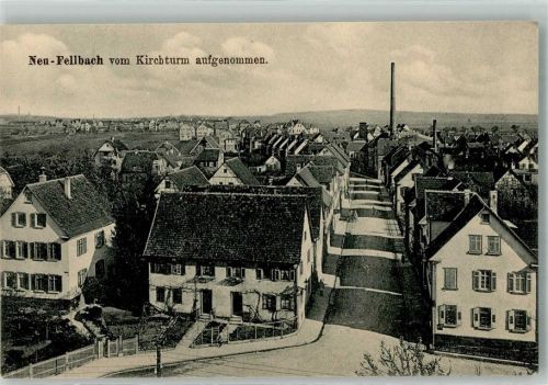 Fellbach 1912 Neu-Fellbach Dorfmitte