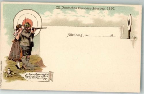 Nürnberg 1897 Schützenliesel Schütze Verlag Karl Stücker