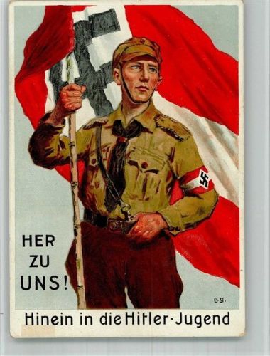 Hinein in die Hitlerjugend Gebrauchsspuren Scan genau beachten