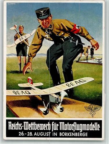 Reichs Wettbewerb für Motorflugmodelle Privatganzsache Hitlerjugend